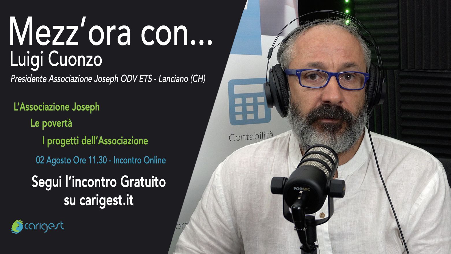 Mezz'ora con.. Luigi Cuonzo Presidente Associazione Joseph Lanciano (CH)